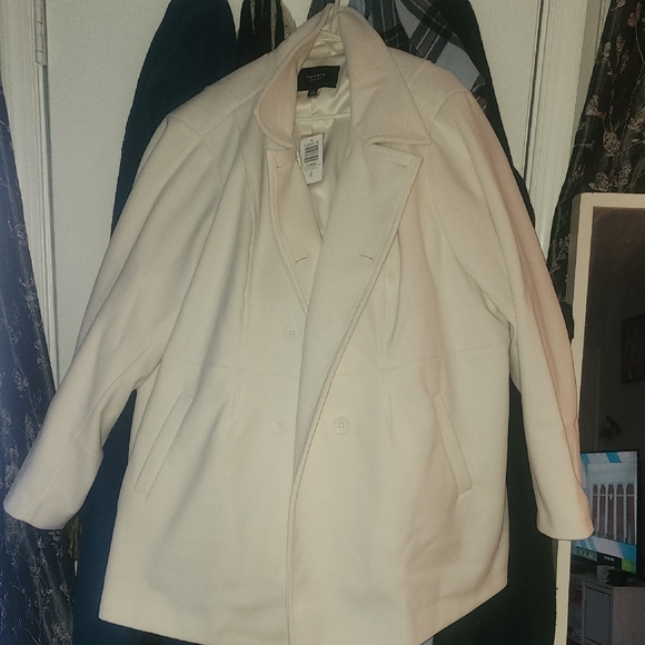 Torrid Ivory Double-Breasted Pea Coat - Picture 7 of 8